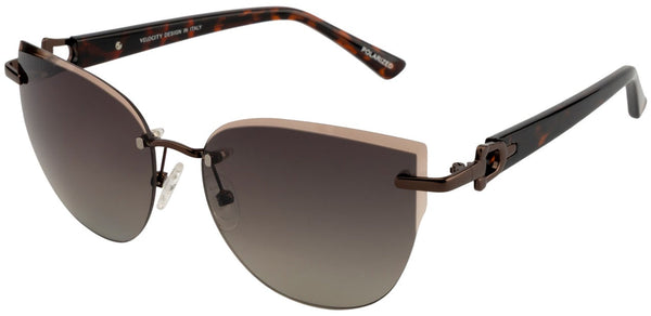 Velocity VC 2564MP Cat-Eye Sunglasses - BRN
