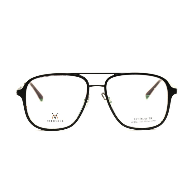 Velocity Rectangle Full Rim Metal Eyeglasses - 4022-C1M
