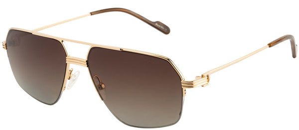 Luxe de Paris VC 2617LDP Geometric Sunglasses - IP4BRN