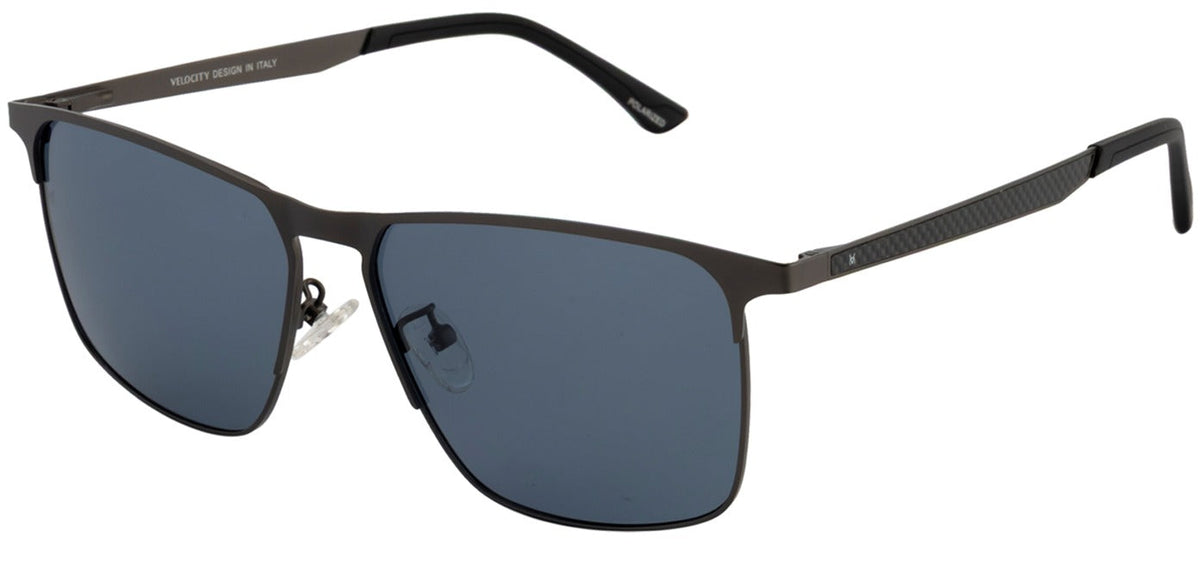 Velocity VC 2557MP Rectangle Sunglasses - GUN-BLU