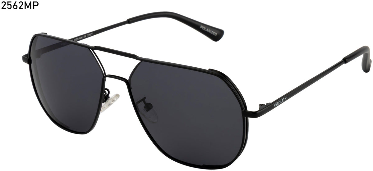Velocity VC 2562MP Geometric Sunglasses - BLK-S