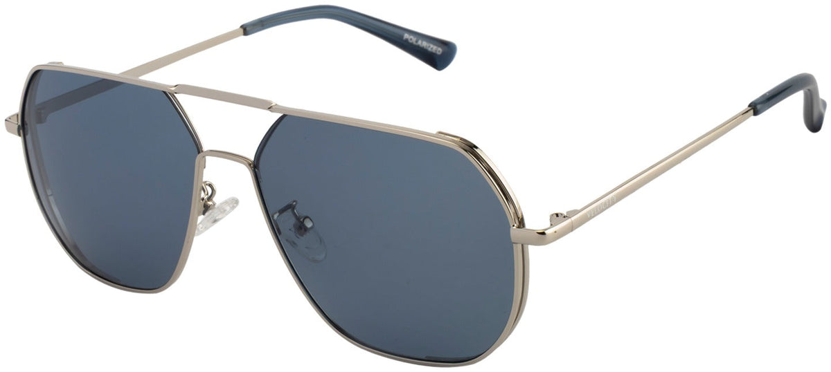 Velocity VC 2562MP Geometric Sunglasses - SIL-BLU-SMK