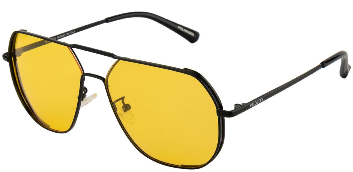 Velocity VC 2562MP Geometric Sunglasses - BLK-Y