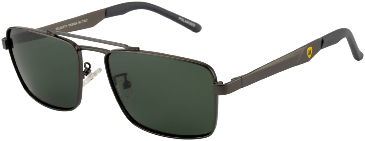 Velocity VC 2533MP Rectangle Sunglasses - GUN-G15