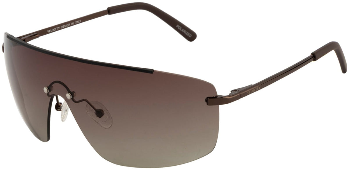 Velocity VC 2565MP Wrap Sunglasses - BRN