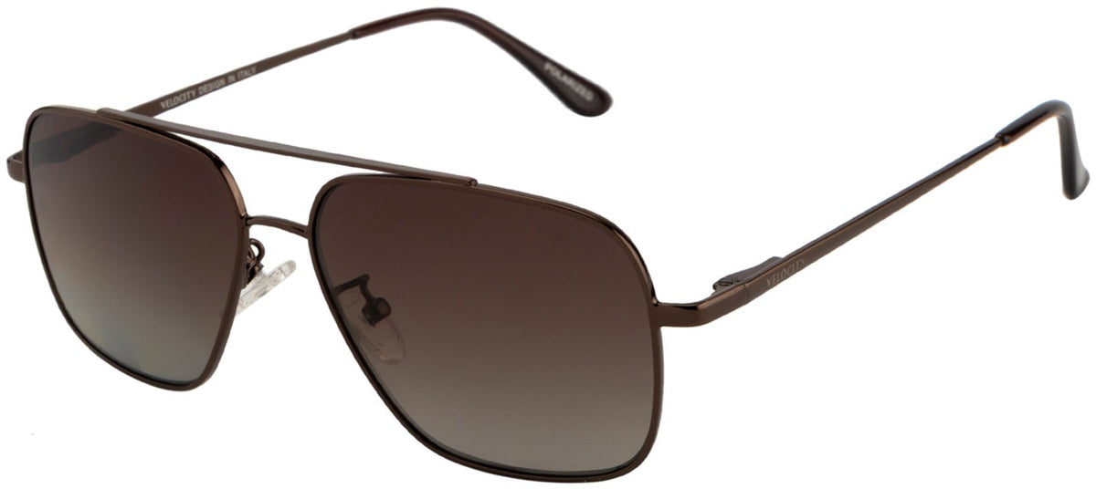 Velocity VC 2552MP Square Sunglasses - BRN