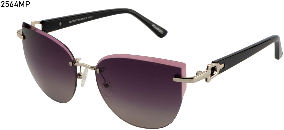 Velocity VC 2564MP Cat-Eye Sunglasses - SIL