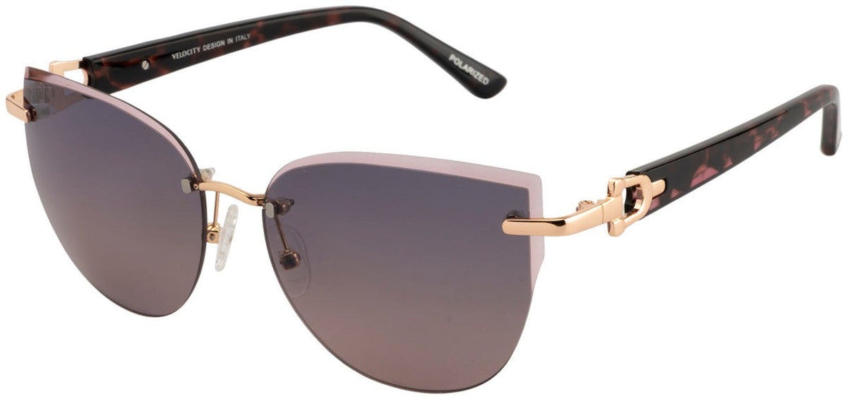 Velocity VC 2564MP Cat-Eye Sunglasses - GLD