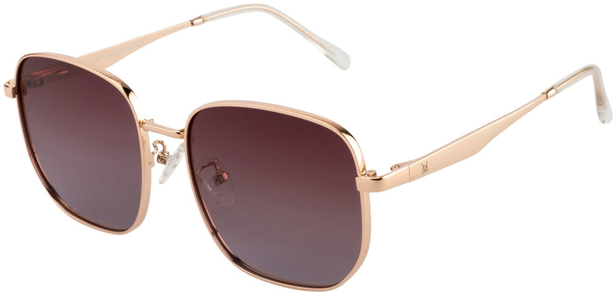 Velocity VC 2560MP Geometric Sunglasses - GLD-PINK