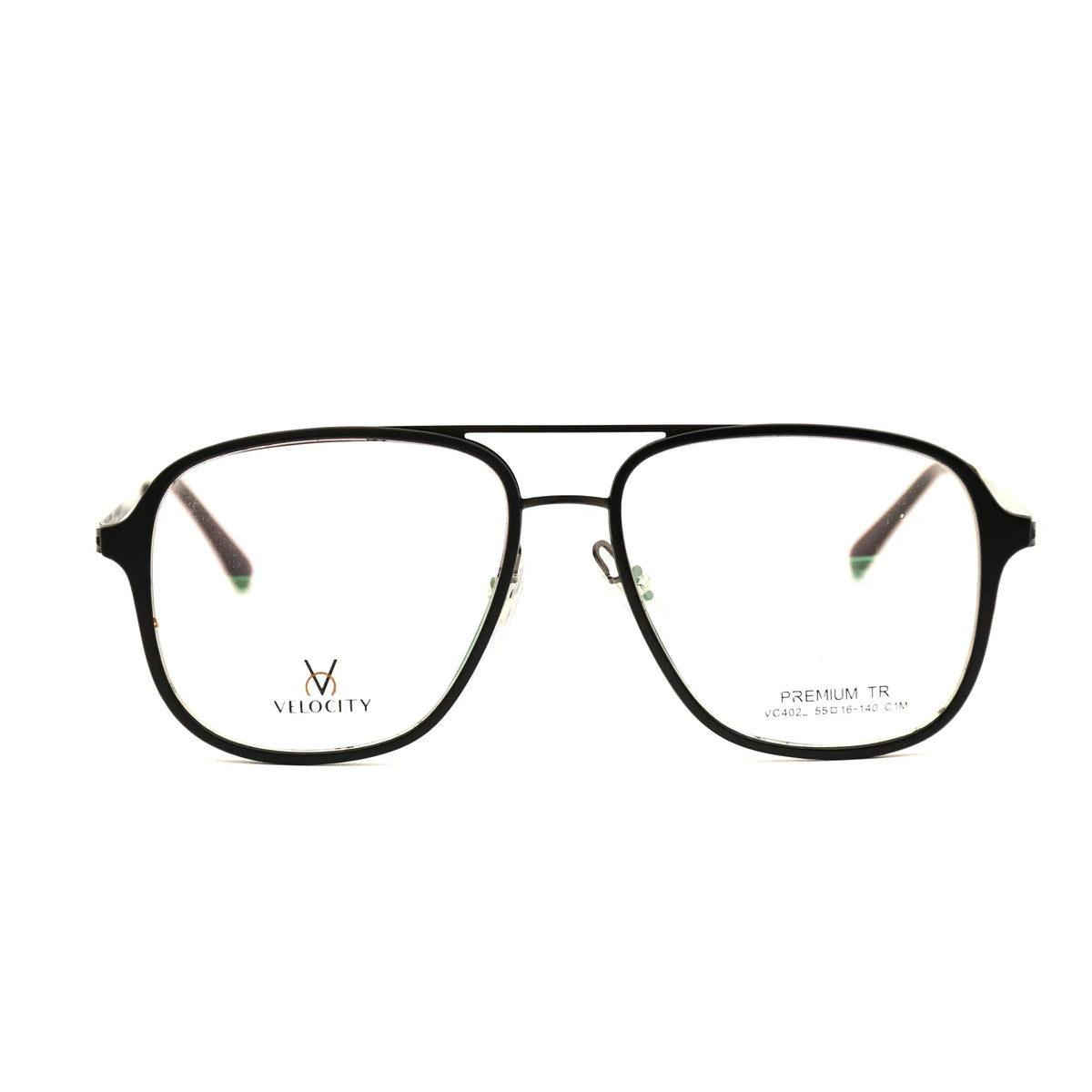 Velocity Rectangle Full Rim Metal Eyeglasses - 4022-C1M